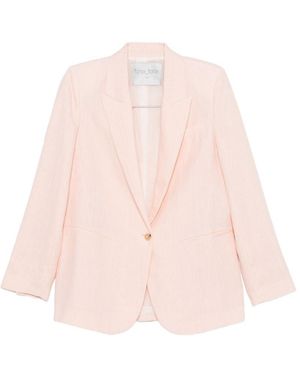 forte_forte Linen Single-Breasted Jacket - Pink