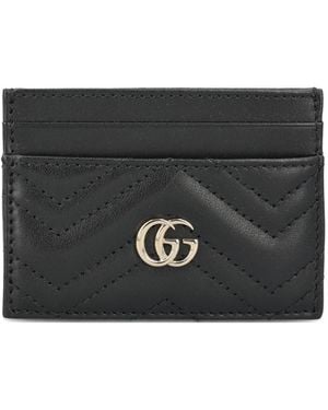 Gucci Gg Marmont Leather Card Case - Black