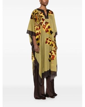 Dries Van Noten Printed Cotton Kaftan - Yellow
