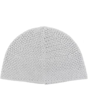 EA7 Cotton Blend Beanie Hat - Grey