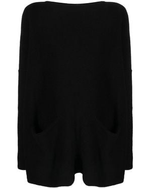 Daniela Gregis Cotton Boat-Neck Jumper - Black