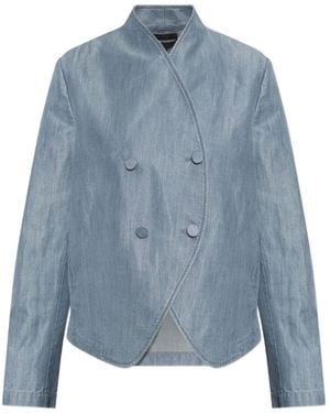 Emporio Armani Denim Blazer Jacket - Blue