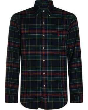 Polo Ralph Lauren Custom Fit Plaid Performance Twill Shirt - Blue