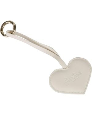 Mc2 Saint Barth Leather Heart Charm Bag - White