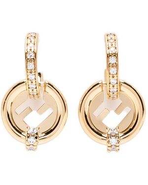 Fendi Ever Round Earrings - Metallic