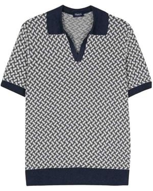 Drumohr Knitted Polo Shirt - Blue