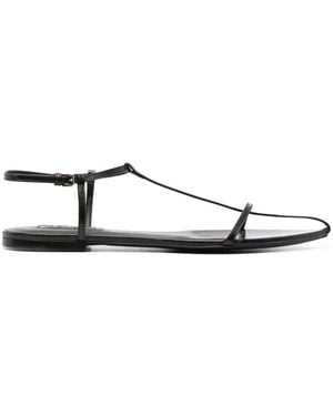 Jil Sander Leather Flat Sandals - White