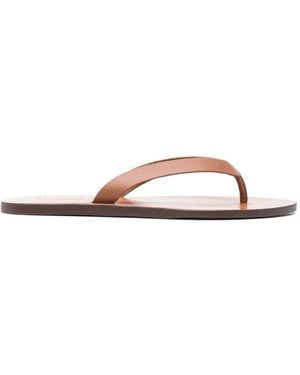 Manebí Leather Thong Sandals - White