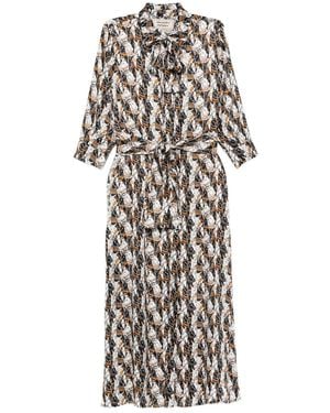 ALESSANDRO ENRIQUEZ Printed Shirtdress - White