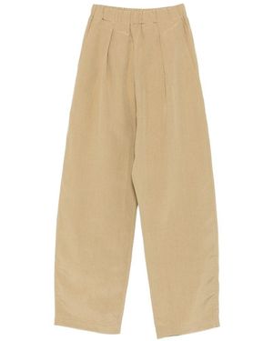 Cortana Mel Linen And Silk Trousers - White