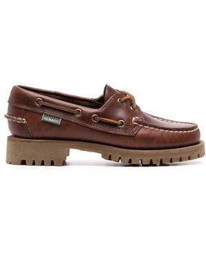 Sebago Ranger Waxed Leather Moccasin - Brown
