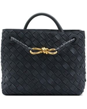 Bottega Veneta Andiamo Small Leather Tote Bag - Blue