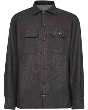 Brunello Cucinelli Wool Shirt - Black