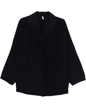 Boboutic Cotton And Linen Long Blazer - Black