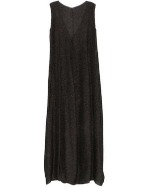 Cortana Anhelo Silk Long Dress - Black
