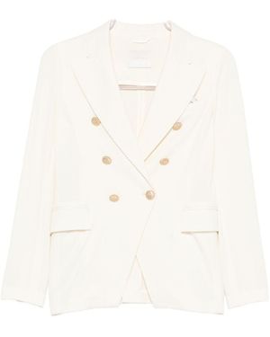 Circolo 1901 Cotton Double-Breasted Jacket - White