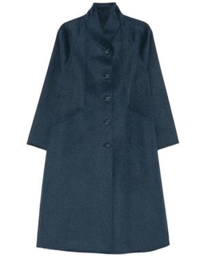 Emporio Armani Wool Blend Coat - Blue