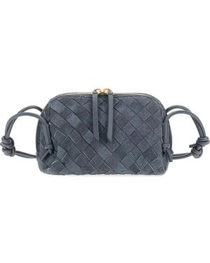 Bottega Veneta Concert Leather Mini Bag - Blue