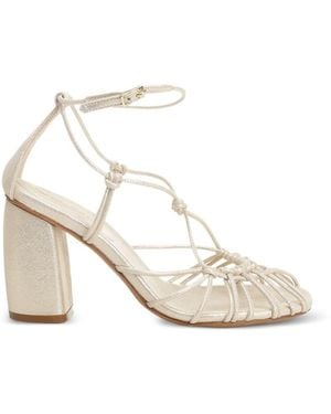 forte_forte Leather Heel Sandals - White