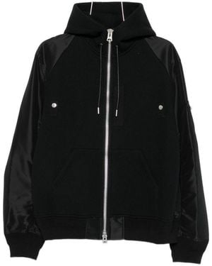 Sacai Zipped Sweatshirt - Black