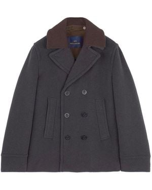 Paul & Shark Peacoat With Ribbed Collar - Grey