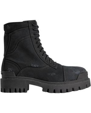 Balenciaga Combat Strike Boot in Black for Men | Lyst UK