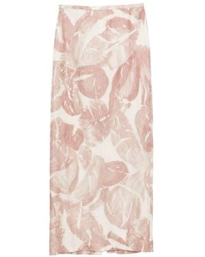 Alysi Printed Silk Skirt - Pink