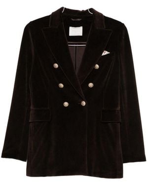 Circolo 1901 Cotton Double-Breasted Jacket - Black