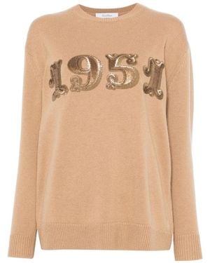 Max Mara Wool And Cashmere Blend Jumper - Natural