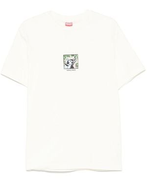 KENZO Jungle Elephant Cotton T-Shirt - White