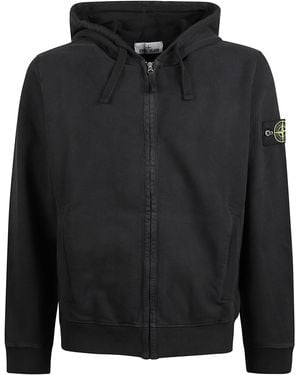 Stone Island Cotton Hoodie - Black