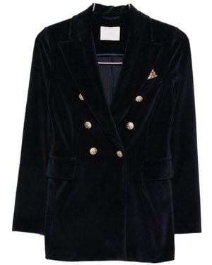 Circolo 1901 Cotton Double-Breasted Jacket - Black