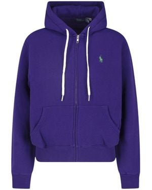 Polo Ralph Lauren Felpa Con Zip - Viola