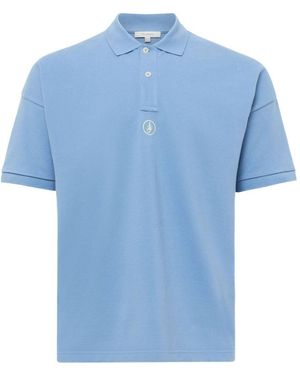 JW Anderson Short-Sleeve Polo Shirt With Logo - Blue