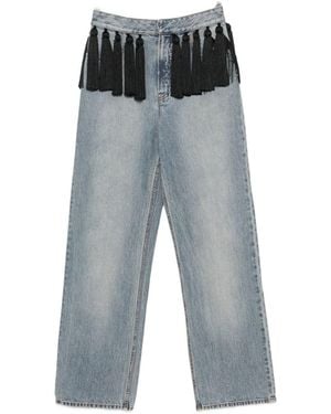 Alaïa Tassel Denim Jeans - Grey