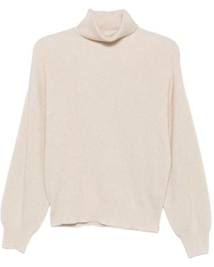 Brunello Cucinelli Cashmere Turtle-Neck Jumper - White