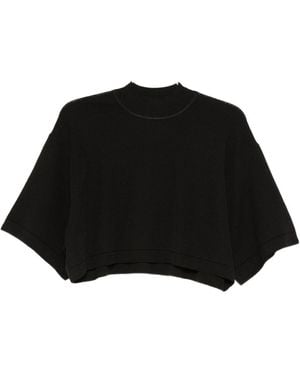 Alaïa Crop T-Shirt - Black