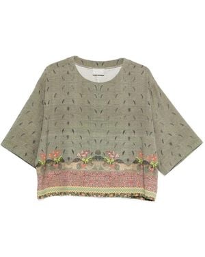 Pierre Louis Mascia Printed Silk Blouse - Grey
