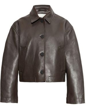 Studio Nicholson Hain Leather Jacket - Brown