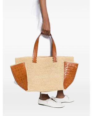 Sovani X Dragon Diffusion Chloé Straw Tote - Natural