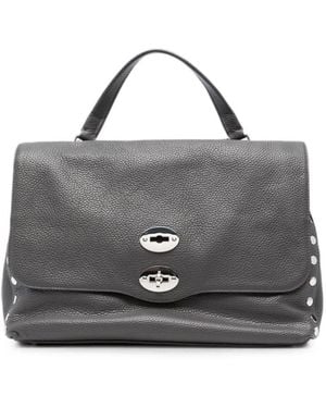 Zanellato Postina Daily Medium Leather Handbag - Grey