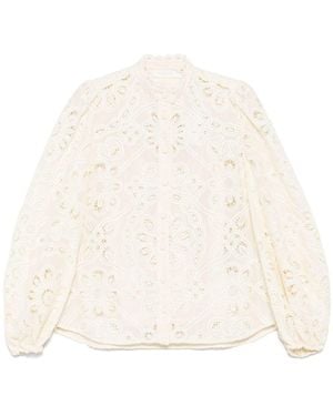 Zimmermann Cotton Rhiannon Embroidered Blouse - White