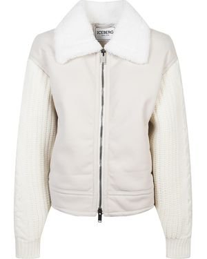 Iceberg Jacket With Faux Fur - White