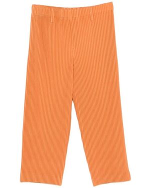 Homme Plissé Issey Miyake Pleated Trousers - Orange