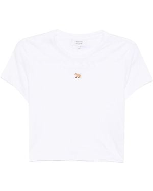 Maison Kitsuné Baby Fox Cotton T-Shirt - White