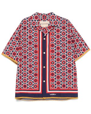 Valentino Bulles Royales Cotton Shirt - Red