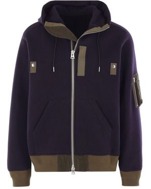 Sacai Cotton Hoodie - Blue