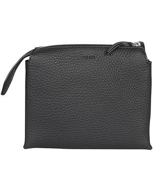 The Row Nu Mini Leather Crossbody Bag - Black