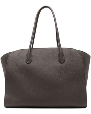 The Row Marlo 14 Leather Tote Bag - Brown