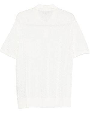Emporio Armani Knitted Polo Shirt - White
